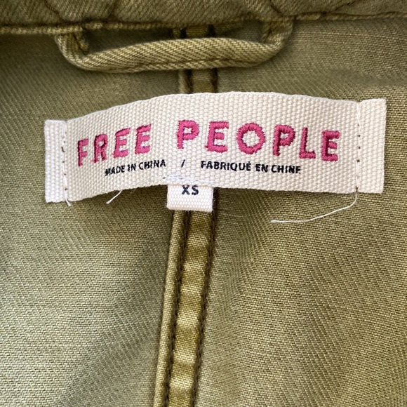 New Free People Seize The Day Army green utility Jacket coat size XS - Picture 3 of 3